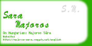 sara majoros business card